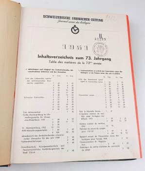 Arthur Erwin Imhof: Schweizerische Uhrmacher - Zeitung, PRVNÍ PŮLROČNÍK 1951