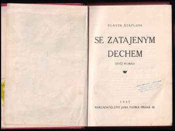 Vlasta Štáflová: Se zatajeným dechem