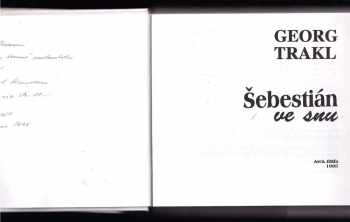 Georg Trakl: Šebestián ve snu