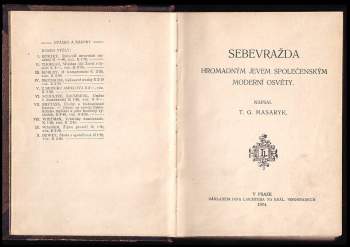 Tomáš Garrigue Masaryk: Sebevražda