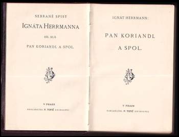 Ignát Herrmann: Sebrané spisy
