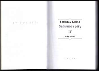Ladislav Klíma: Sebrané spisy