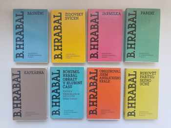 Bohumil Hrabal: Sebrané spisy Bohumila Hrabala 1 - 11 - Básnění + Židovský svícen + Jarmilka + Pábení + Kafkárna + Obrazy v hlubině času + Obsluhoval jsem anglického krále + Rukověť pábitelského učně + Hlučná samota +  Nymfy v důchodu + Svatby v domě