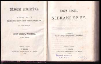 Josef Wenzig: Sebrané spisy