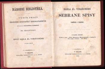 Karel Alois Vinařický: Sebrané spisy Karla Al. Vinařického