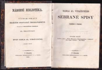 Karel Alois Vinařický: Sebrané spisy Karla Al. Vinařického
