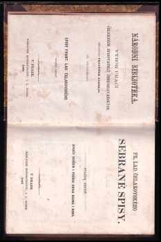 Sebrané spisy : 2. díl - spisův veršem i prosbou kniha sedmá i osmá - František Ladislav Čelakovský (1876, I.L. Kober) - ID: 2363747