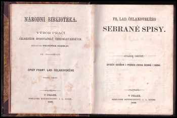František Ladislav Čelakovský: Sebrané spisy