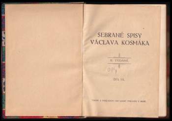 Václav Kosmák: Sebrané spisy