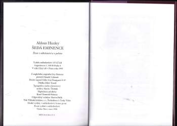 Aldous Huxley: Šedá eminence