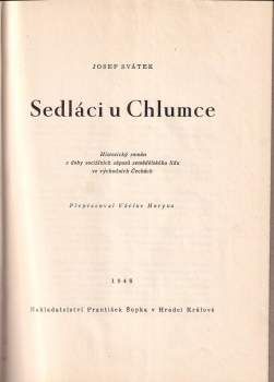 Josef Svátek: Sedláci u Chlumce