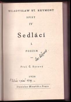 Władysław Stanisław Reymont: Sedláci