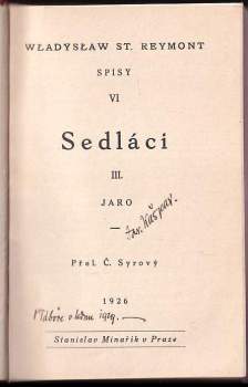 Władysław Stanisław Reymont: Sedláci