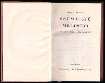 Josef Šafařík: Sedm listů Melinovi