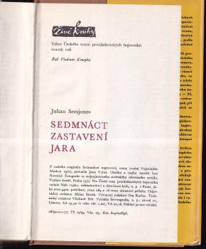 Julian ič Semenov: Sedmnáct zastavení jara