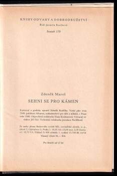 Zdeněk Mareš: Sehni se pro kámen