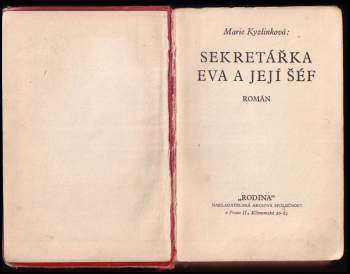 Marie Kyzlinková: Sekretářka Eva a její šéf