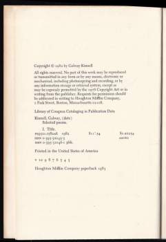 Galway Kinnell: Selected Poems