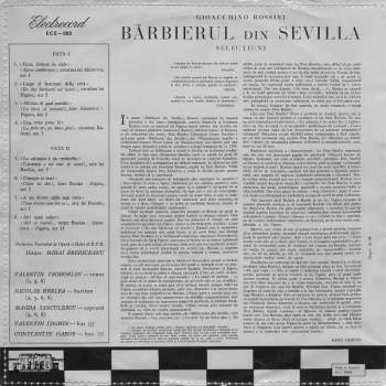 Gioacchino Rossini: Selecțiuni Din Opera „Bărbierul Din Sevilla”