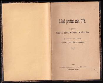 František Jan Vavák: Selské povstání roku 1775