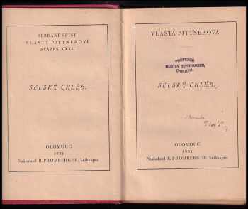 Vlasta Pittnerová: Selský chléb