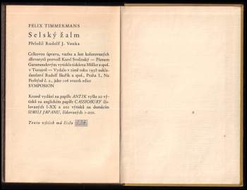 Felix Timmermans: Selský žalm