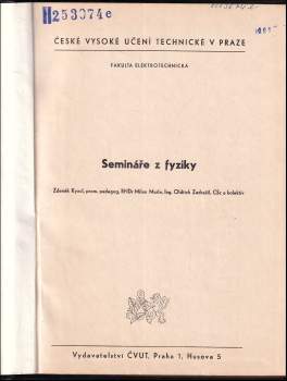 Zdeněk Kyncl: Semináře z fyziky