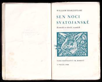 William Shakespeare: Sen noci svatojánské