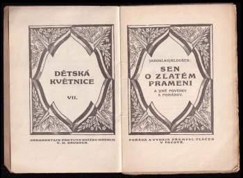 Jaroslav Hloušek: Sen o zlatém prameni a jiné povídky a pohádky
