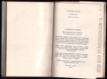 Laurence Sterne: Sentimentální cesta po Francii a Itálii