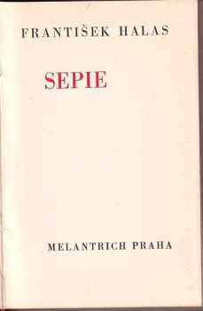 František Halas: Sepie