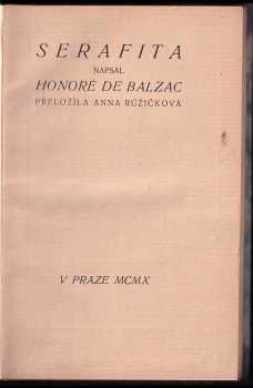Honoré de Balzac: Serafita