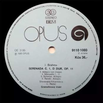 Slovak Philharmonic Orchestra: Serenade No.1 In D Major, Op. 11