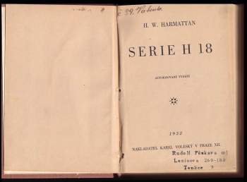 Harry W Harmattan: Serie H 18