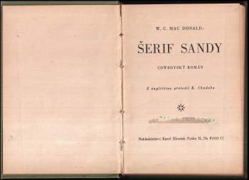 William Colt MacDonald: Šerif Sandy
