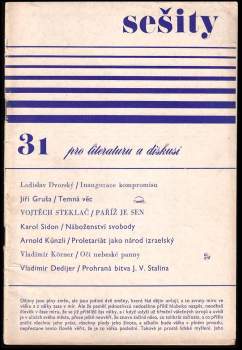 Sešity pro literaturu a diskusi, ROČNÍK IV.