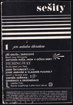Sešity pro mladou literaturu Ročník 1, května 1966,  č. 1