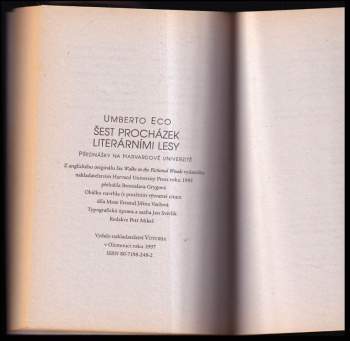 Umberto Eco: Šest procházek literárními lesy