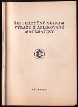 Šestijazyčný seznam výrazů z aplikované matematiky