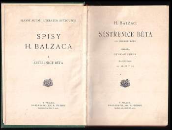 Honoré de Balzac: Sestřenice Běta