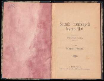 Bohumil Bouška: Setník císařských kyrysníků
