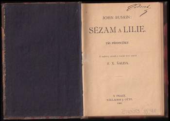 John Ruskin: Sézam a lilie