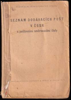 Seznam dodávacích pošt v ČSSR s poštovními směrovacími čísly