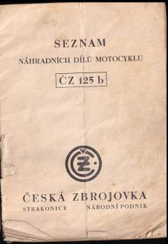 Seznam náhradních dílů motocyklu ČZ 125b