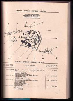 Seznam náhradních dílů vozů Škoda 105 S, 105 L, 120, 120 L, 120 LS, 120 GLS