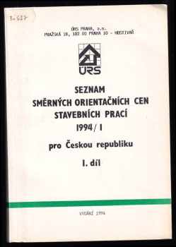 Seznam směrných orientačních cen stavebních prací 1993/II pro Českou republiku