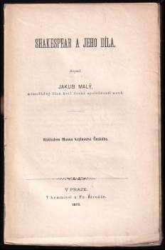 Shakespear a jeho díla