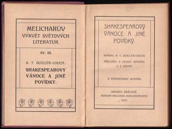Arthur Thomas Quiller-Couch: Shakespearovy vánoce a jiné povídky