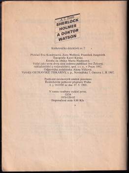 Arthur Conan Doyle: Sherlock Holmes a doktor Watson