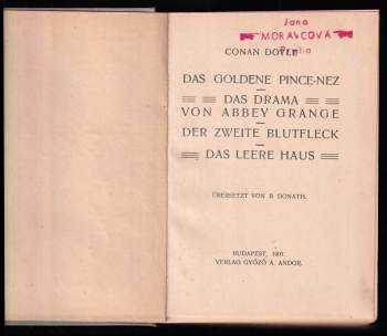 Arthur Conan Doyle: Sherlock Holmes Serie 1 - Das Goldene Pince-nez - Das Drama von Abbey Grange - Der Zweite Blutfleck - Das Leere Haus